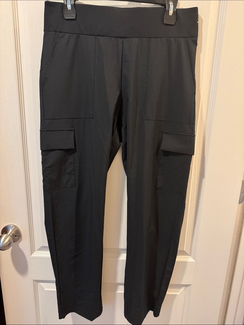 Danskin Black Cargo Pants with Flap Pockets